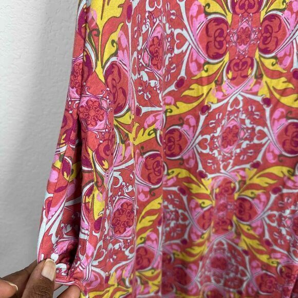 Soft Surroundings Dress Womens Petite Large Floral Abstract Sleeveless Boho Maxi - Picture 6 of 8